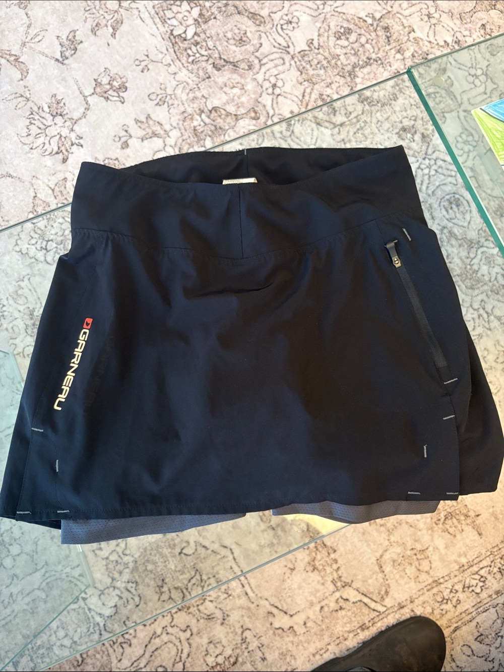 LG Women's Black Active Skort with Side Zip Pocket